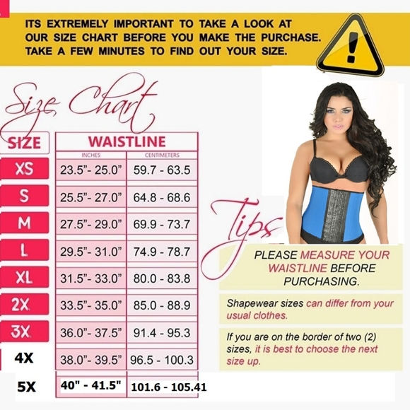 Dark Blue - Waist Trainer - Sz US 18 - Waistline 40 - 41.5 in - 4 for $20 Mix&Ma - Picture 8 of 8